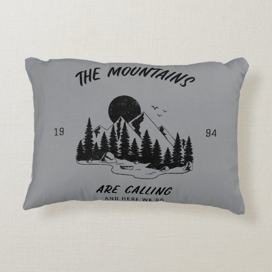 Die Berge rufen und hier gehen wir Dekokissen (Rückseite)