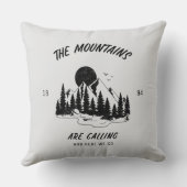 Die Berge rufen und hier gehen wir Kissen (Rückseite)