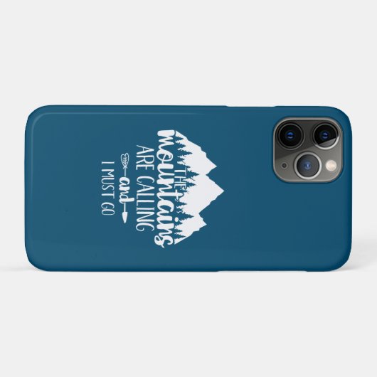 Die Berge rufen und ich muss gehen Case-Mate iPhone Hülle (Rückseite (Horizontal))