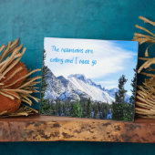 Die Berge rufen und ich muss gehen Fotoplatte (Seite)