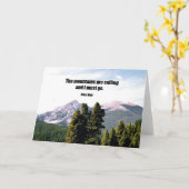 Die Berge rufen und ich muss gehen. Karte (Gelbe Blume)