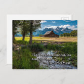 Die Berge rufen und ich muss gehen - Muir Postkarte (Vorne/Hinten)