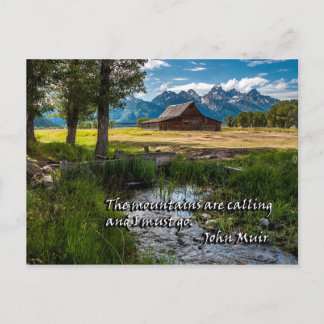 Die Berge rufen und ich muss gehen - Muir Postkarte