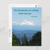 Die Berge rufen und ich muss gehen. Postkarte (Vorne/Hinten)
