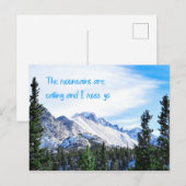 Die Berge rufen und ich muss gehen Postkarte (Vorne/Hinten)