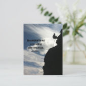 Die Berge rufen und ich muss gehen. Postkarte (Stehend Vorderseite)