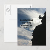 Die Berge rufen und ich muss gehen. Postkarte (Vorne/Hinten)