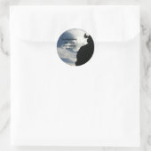 Die Berge rufen und ich muss gehen. Runder Aufkleber (Tasche)