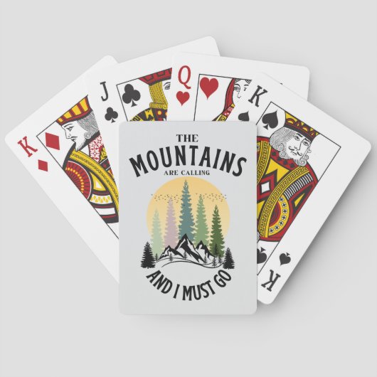 Die Berge rufen und ich muss gehen Spielkarten (Rückseite)