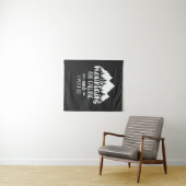 Die Berge rufen und ich muss gehen Wandteppich (Beispiel (Horizontal))