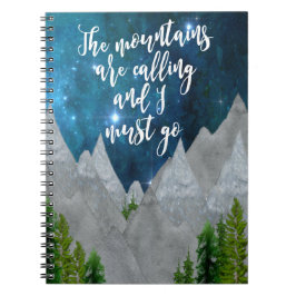 die Berge rufen und ich muss Notebook Notizblock