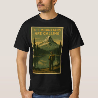 Die Berge rufen Vintage Poster T-Shirt