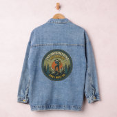 Die Berge rufen Vintage-Wanderabzeichen Jeansjacke (Hangar)