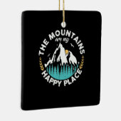 Die Berge sind mein glücklicher Ort Keramikornament (Rechts)