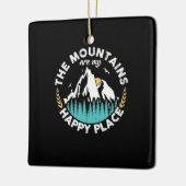 Die Berge sind mein glücklicher Ort Keramikornament (Links)