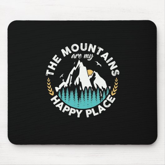 Die Berge sind mein glücklicher Ort Mousepad (Vorne)