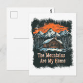 Die Berge sind meine Zuhause Postkarte (Vorne/Hinten)
