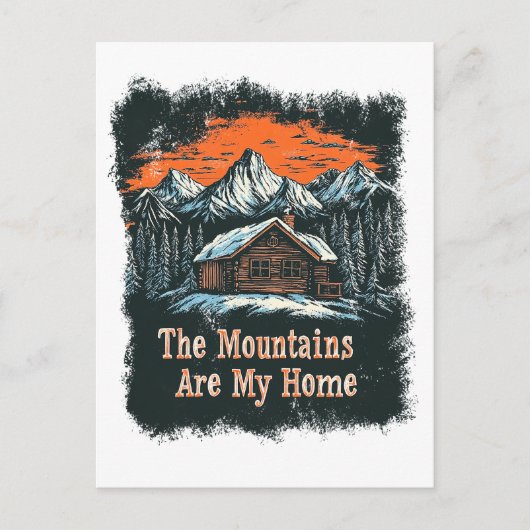 Die Berge sind meine Zuhause Postkarte (Vorderseite)