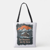 Die Berge sind meine Zuhause Tasche (Rückseite)