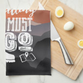 Die Berge sind nennend ich müssen gehen Geschirrtuch (Viertel Falte)