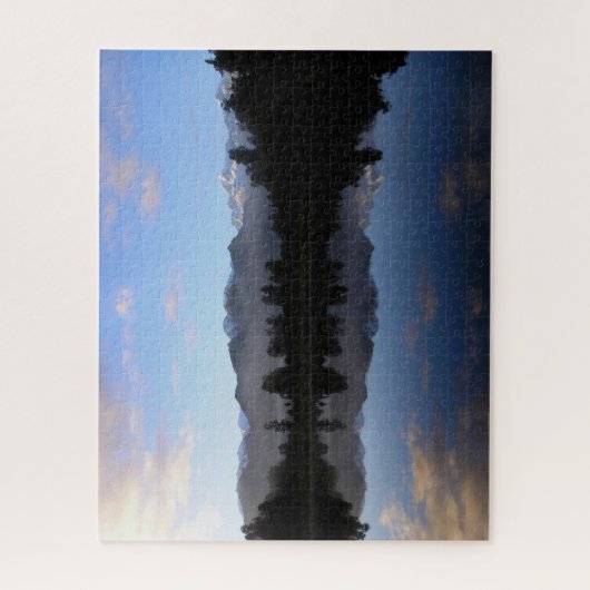 Die Berge spiegeln den Mathesesee über Neuseeland Puzzle (Vertikal)