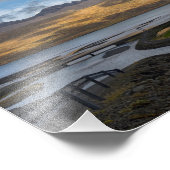 Die Berge Südislands Fotodruck (Ecke)