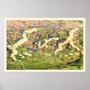 Die Berge von Mailand Druck Poster