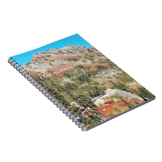 Die Berge zitieren Landschaftliche Landschaft Notizblock (Rechte Seite)