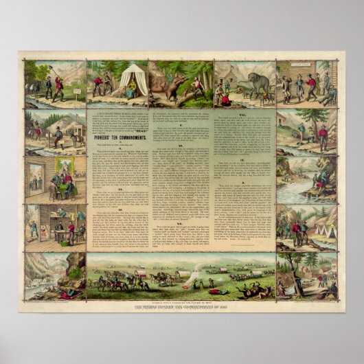 Die Bergleute bahnten 1849 zehn Gebote an Poster (Vorne)