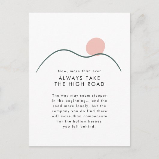 Die BerglSun nimmt die hohe Straße für Senatoren Postkarte (Vorderseite)