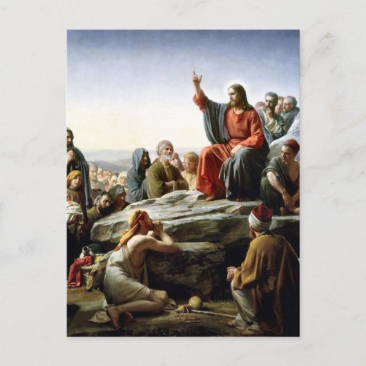 Die Bergpredigt von Carl Bloch Postkarte (Vorderseite)