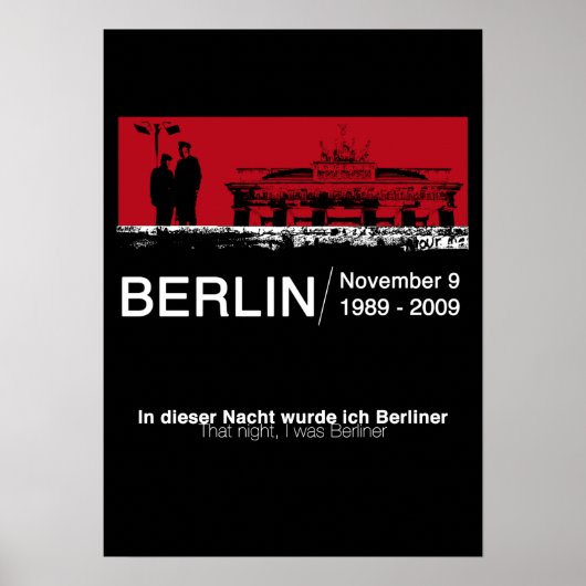 DIE BERLIN WALL POSTER (Vorne)