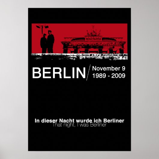 Die Berliner Mauer Poster (Vorne)