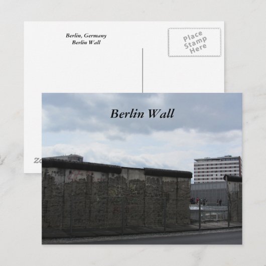 Die Berliner Mauer Postkarte (Vorne/Hinten)