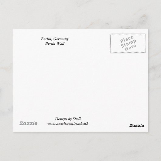 Die Berliner Mauer Postkarte (Rückseite)