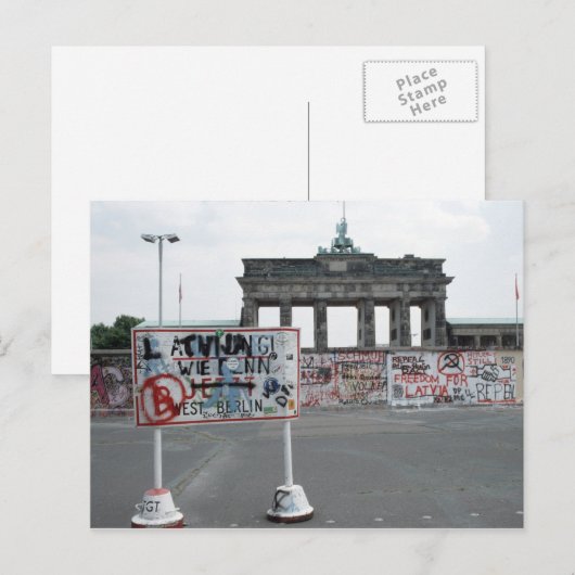 Die Berliner Mauer Postkarte (Vorne/Hinten)