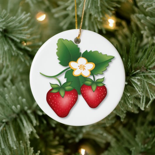 Die Berry Best Strawberry Keramik Ornament (Baum)