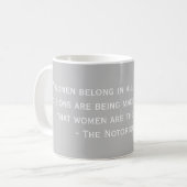 Die berüchtigte RBG Quote-Tasse Kaffeetasse (Vorderseite Links)