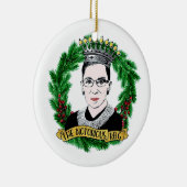 Die berüchtigte RBG Ruth Bader Ginsburg Weihnachte Keramik Ornament (Rechts)