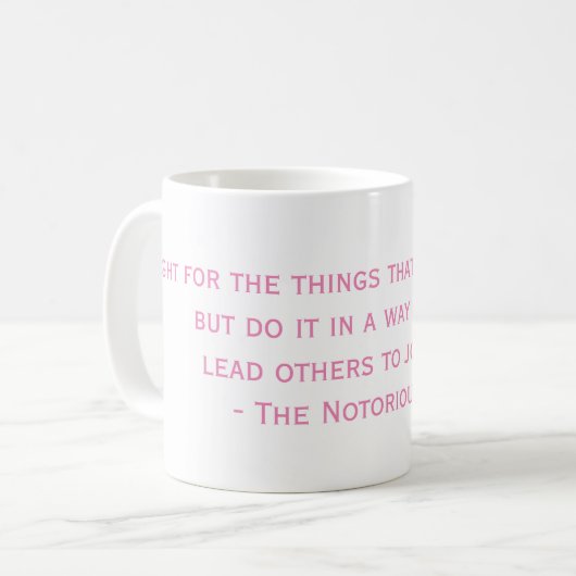 Die berüchtigte RBG-Tasse Kaffeetasse (Vorderseite Links)