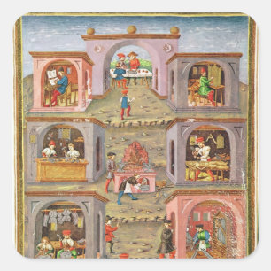 Die Berufe Quadratischer Aufkleber