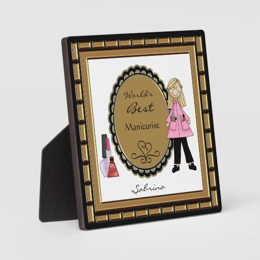 Die Berufliche Plaque mit der besten Schönheitspfl Fotoplatte (Vorderseite)