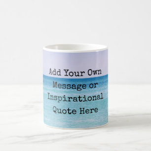 Die beruhigenden Meereswellen Retro Tropical Beach Kaffeetasse