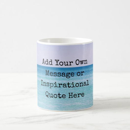 Die beruhigenden Meereswellen Retro Tropical Beach Kaffeetasse (Mittel)