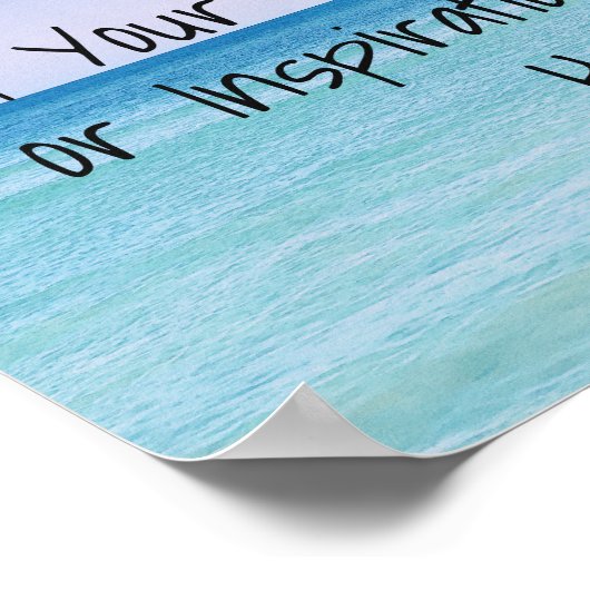 Die beruhigenden Meereswellen Retro tropischen Str Poster (Ecke)