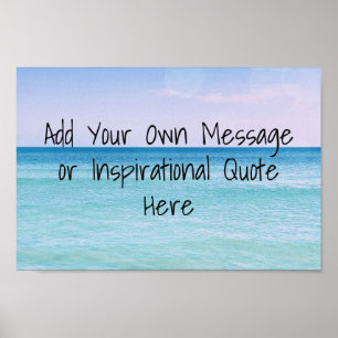 Die beruhigenden Meereswellen Retro tropischen Str Poster