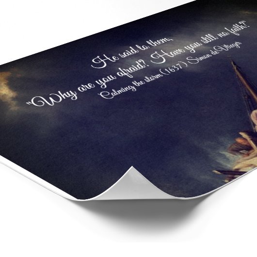 Die Beruhigung des Meeres Poster (Ecke)