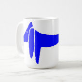 Die berühmte Blue Dog-Dackel Kaffeetasse (Vorderseite Links)