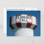 Die berühmte Postkarte Florenz Y'all des Wassertur (Vorne/Hinten)