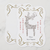 Die berühmte Reindeer Holiday Card Feiertagskarte (Vorne/Hinten)